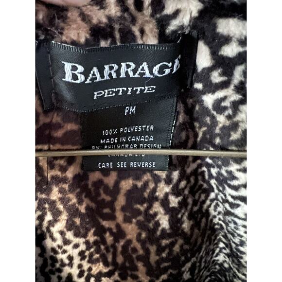 BARRAGE Petite Reversible Cheetah Peacoat Size PM - Picture 4 of 4